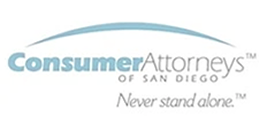 Consumer Attorneys of San Diego logo with tagline Never stand alone